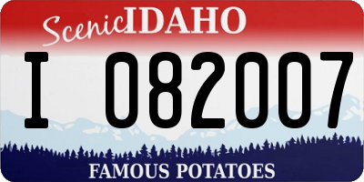 ID license plate I082007