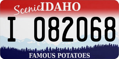 ID license plate I082068