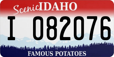 ID license plate I082076