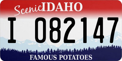 ID license plate I082147