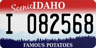 ID license plate I082568