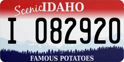 ID license plate I082920