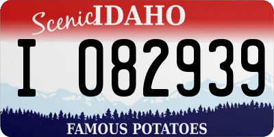ID license plate I082939
