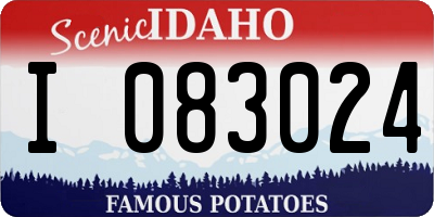 ID license plate I083024