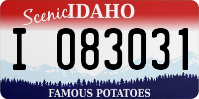 ID license plate I083031
