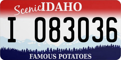 ID license plate I083036