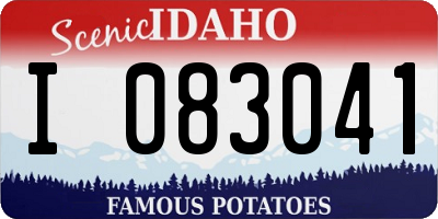 ID license plate I083041