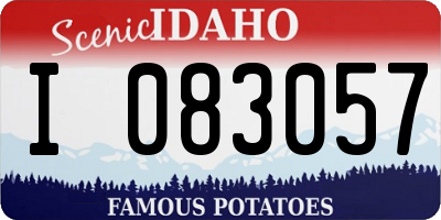 ID license plate I083057