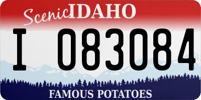 ID license plate I083084