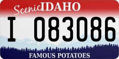 ID license plate I083086