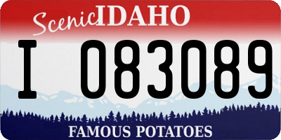 ID license plate I083089