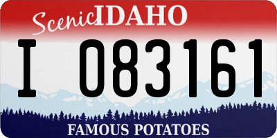 ID license plate I083161