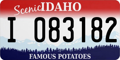 ID license plate I083182