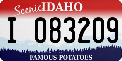 ID license plate I083209