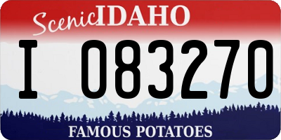 ID license plate I083270
