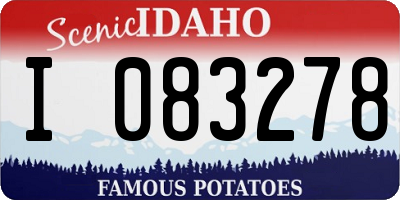 ID license plate I083278