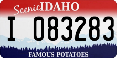 ID license plate I083283