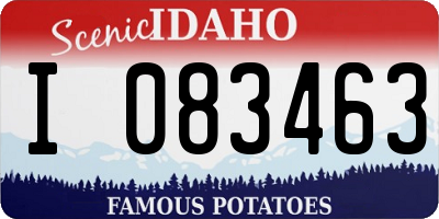 ID license plate I083463