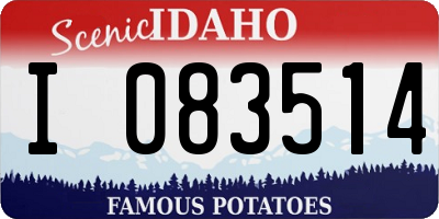 ID license plate I083514