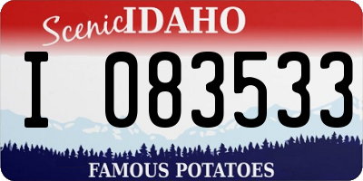 ID license plate I083533