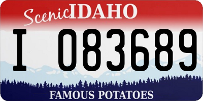 ID license plate I083689
