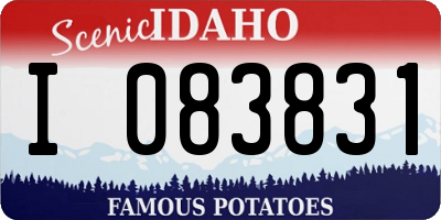 ID license plate I083831