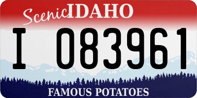 ID license plate I083961