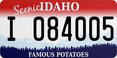 ID license plate I084005