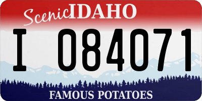 ID license plate I084071