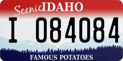 ID license plate I084084