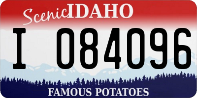 ID license plate I084096
