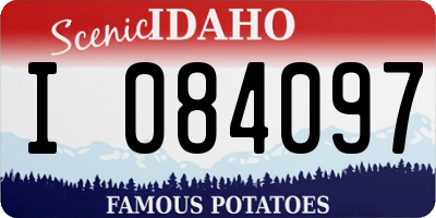 ID license plate I084097