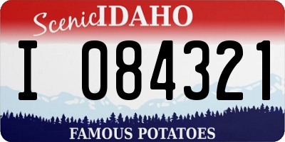 ID license plate I084321