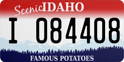 ID license plate I084408