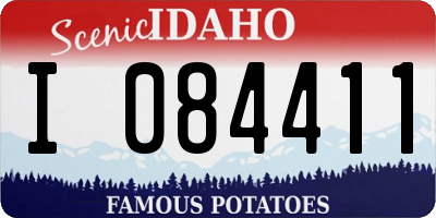 ID license plate I084411