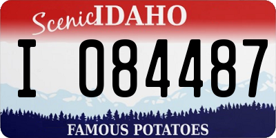 ID license plate I084487