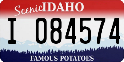 ID license plate I084574