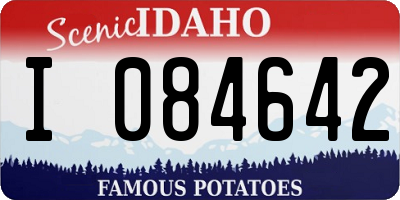 ID license plate I084642