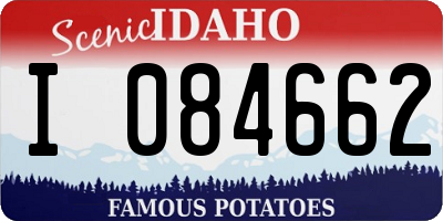 ID license plate I084662