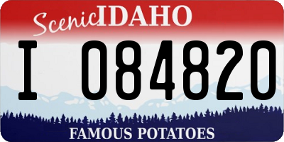 ID license plate I084820