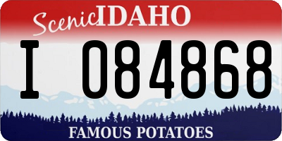 ID license plate I084868
