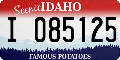 ID license plate I085125