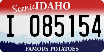 ID license plate I085154