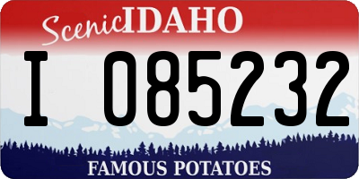 ID license plate I085232