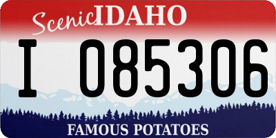 ID license plate I085306