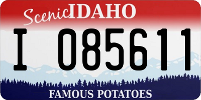 ID license plate I085611