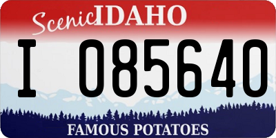ID license plate I085640