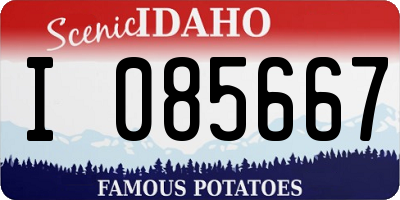 ID license plate I085667