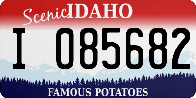 ID license plate I085682