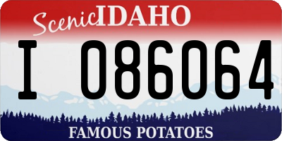 ID license plate I086064